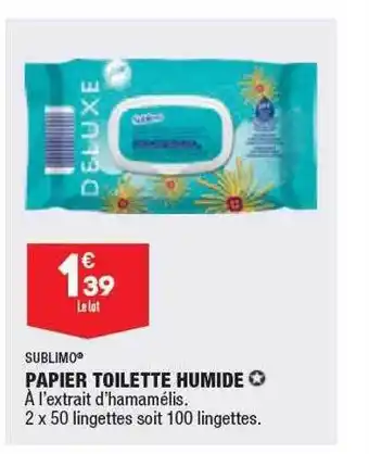 ALDI Papier toilette humide sublimo offre