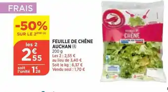 Bi1 Feuille de chêne auchan offre
