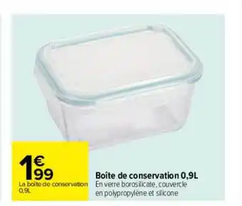 Carrefour Boîte de conservation 0,9l offre