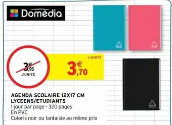 Intermarché Agenda scolaire 12 x 17 cm lycéens-étudiants offre