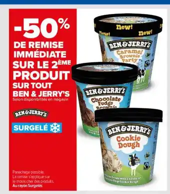 Carrefour Ben & jerry's offre