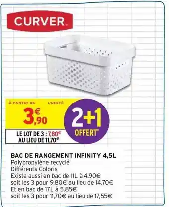 Intermarché Bac de rangement infinity 4,5l offre