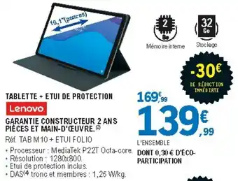 E.Leclerc Tablette + Etui De Protection offre