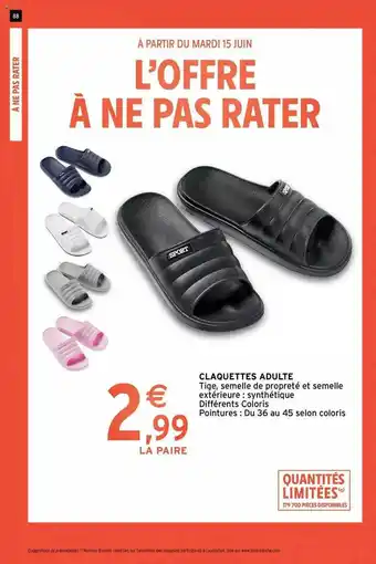 Intermarché Hyper Claquettes Adulte offre