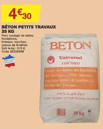 Bricomarché BÉTON petits travaux 35 KG offre