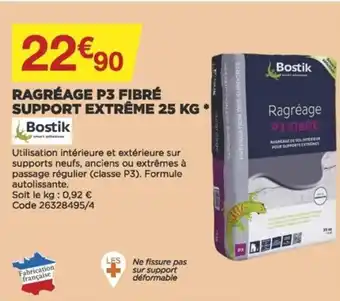 Ragréage P3 fibré support extrême 25 kg