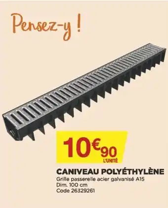 Caniveau polyéthylène