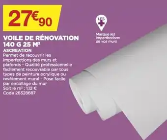 Bricomarché Voile de rénovation 140 G 25 M offre
