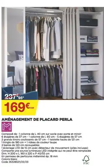 Bricomarché Aménagement de placard perla offre