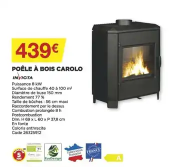 Bricomarché Poêle à bois carolo offre