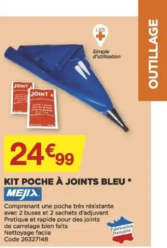 Bricomarché MEJIX kit poche à joints bleu offre