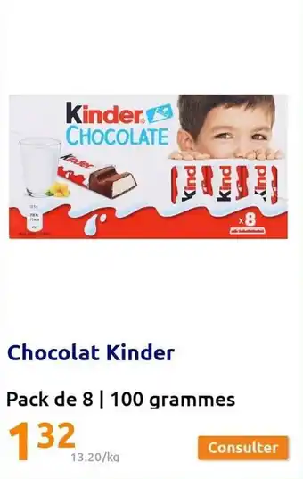 Action KINDER chocolat offre