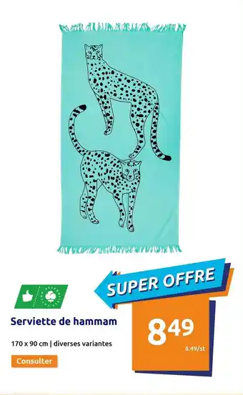 Action Serviettes de hammam offre