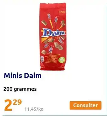 Action Minis daim offre