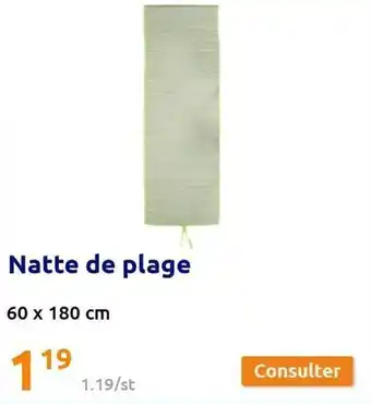 Action Natte de plage offre