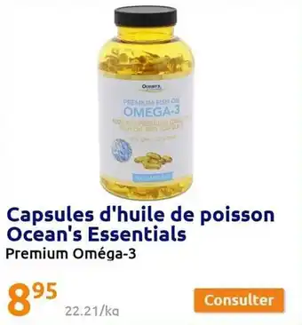 Action Capsules d'huile de poisson ocean's essentials offre
