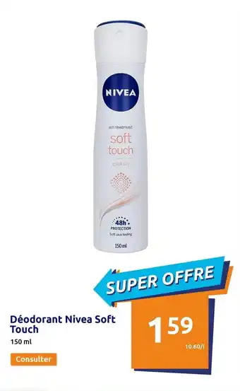 Action NIVEA déodorant nivea soft touch offre