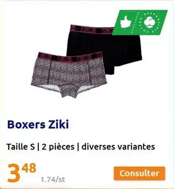 Action Boxers ziki offre