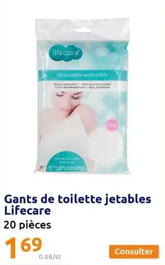 Gants de toilette jetables lifecare