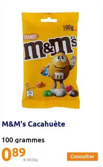 Action M&M'S cacahuète offre