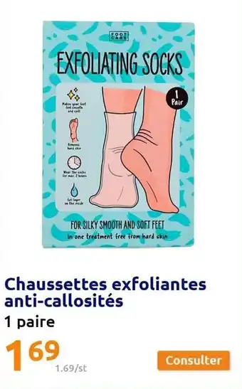 Action Chaussettes exfoliantes anti-callosités offre