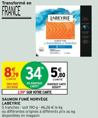 Intermarché LABEYRIE saumon fumé norvège offre