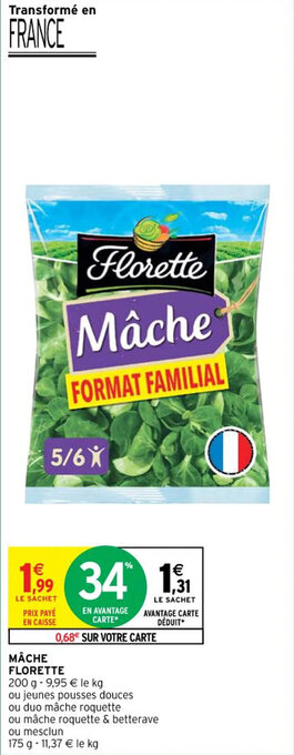 Intermarché FLORETTE mâche offre
