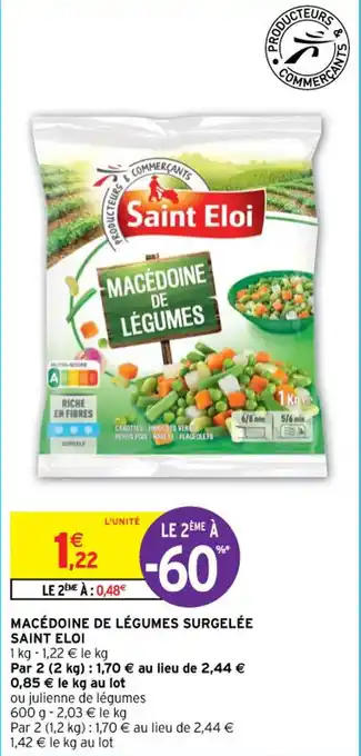 Intermarché SAINT ELOI macédoine de légumes surgelée offre