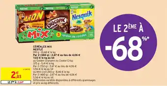 Intermarché NESTLÉ céréales mix offre