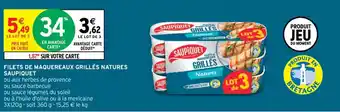 Intermarché SAUPIQUET filets de maquereaux grillés natures offre