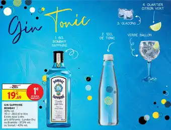 Intermarché BOMBAY gin sapphire offre