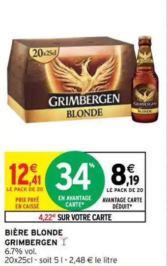 Intermarché GRIMBERGEN bière blonde offre