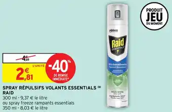 RAID spray répulsifs volants essentials