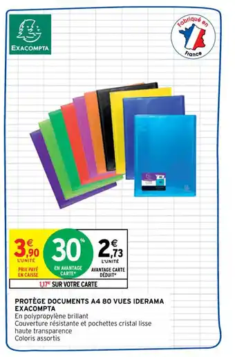 Intermarché EXACOMPTA protège documents A4 80 vues iderama offre