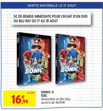 Intermarché Sonic 2 esc offre