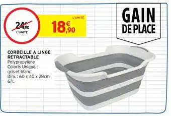 Intermarché Corbeille a linge retractable offre