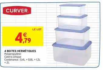 CURVER 4 boites hermétiques