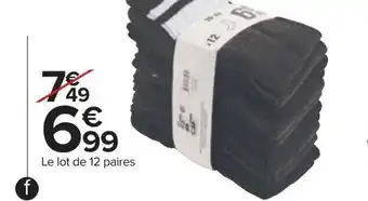 Carrefour Mi-chaussette de sport homme offre