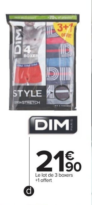 Carrefour Boxers homme offre