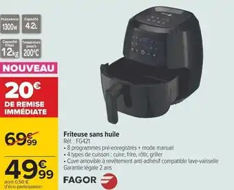 Promo Friteuse sans huile chez Carrefour