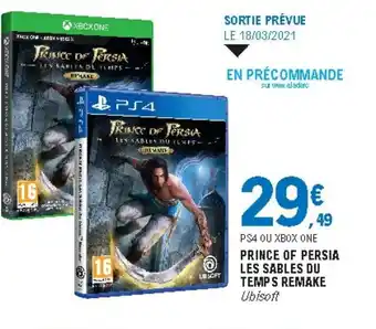E.Leclerc Prince Of Persia Les Sables Du Temps Remake offre