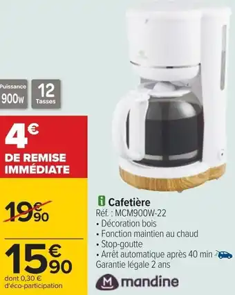 Carrefour Cafetière offre