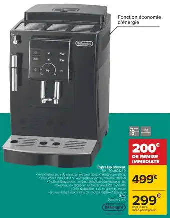 Carrefour Expresso broyeur offre