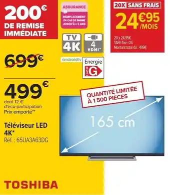 Carrefour Téléviseur LED 4K offre