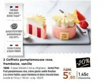 Thiriet 2 coffrets pamplemousse rose, framboise, vanille offre