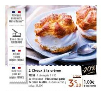 Thiriet 2 choux à la crème offre