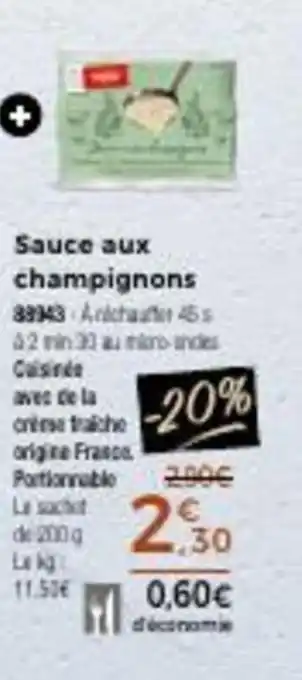Thiriet Sauce aux champignons offre