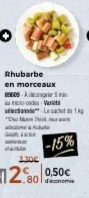 Thiriet Rhubarbe en morceaux offre