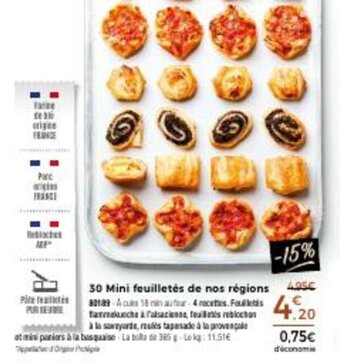 Thiriet 30 mini feuilletés de nos régions offre