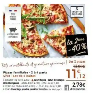 Thiriet Pizzas familiales offre